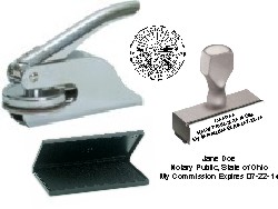 PACKAGE B (Embosser, Notary Hand Stamp and Pad)