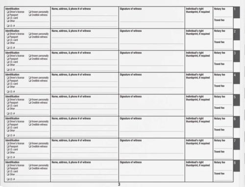 Notary Public Logbook